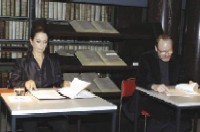 Klick! Bild vergrern - Am 29. Januar lasen Daniela Ziegler und Jan Philipp Reemtsma in der Augusteerhalle der Herzog August Bibliothek aus dem Briefwechsel zwischen Gotthold Ephraim Lessing und seiner Frau Eva Knig.